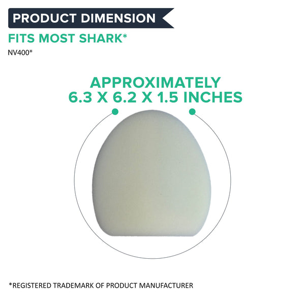 Replacement 4 Foam & 4 Felt Filters, Fits Shark NV400 Series, Compatible with Part XFF400