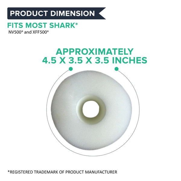Replacement Foam & Felt Filters, Fits Shark NV500 Rotator Pro Lift-Away, Compatible with Part XFF500