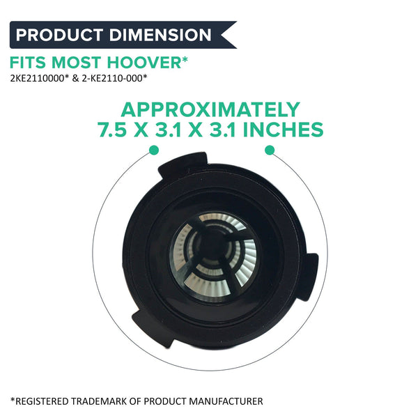 Replacement HEPA Style Filters, Fits Hoover C2401 Shoulder Vac, Washable & Reusable, Compatible with Part 2KE2110000