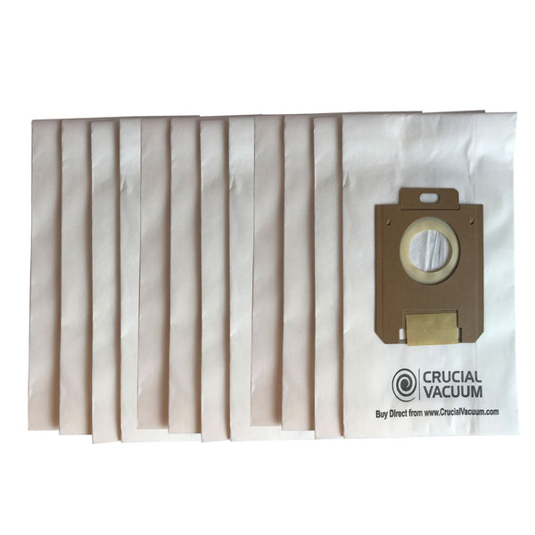 12pk Replacement Paper Bags, Fits Eureka Style OX & Electrolux Style S, Compatible with Part 61230