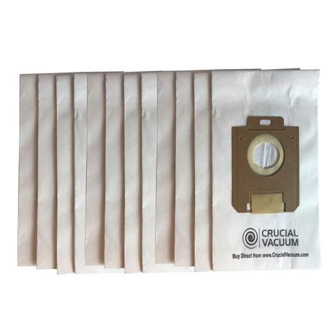 12pk Replacement Paper Bags, Fits Eureka Style OX & Electrolux Style S, Compatible with Part 61230