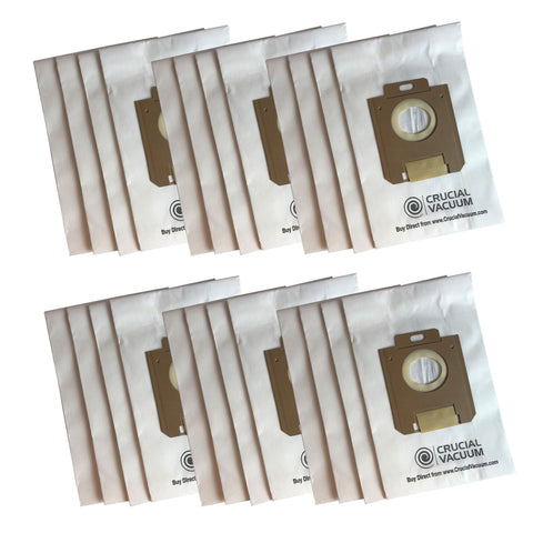24pk Replacement Paper Bags, Fits Eureka Style OX & Electrolux Style S, Compatible with Part 61230
