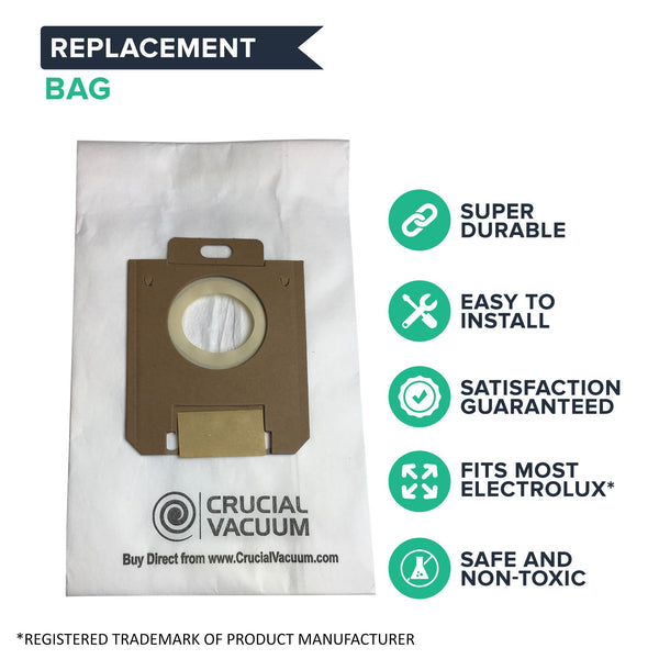 48pk Replacement Paper Bags, Fits Eureka Style OX & Electrolux Style S, Compatible with Part 61230