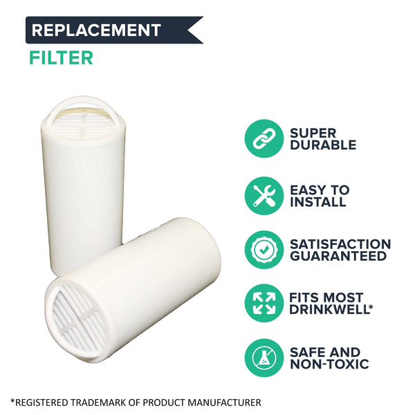8pk Replacement Charcoal Filters, Fits Drinkwell Stainless Multi-Pet & 360 Pet Fountains