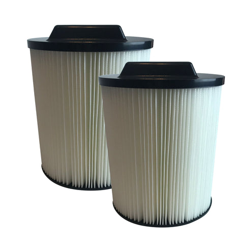Crucial Vacuum Air Filter Replacement Parts Compatible With RIDGID Vacs Part # 00917816000 17816 00917912000 17912 9-17816 VF4000 - Fits Models 6 to 20 Gallon Wet, Dry Vacuums-Perfect For Home (2 Pack)