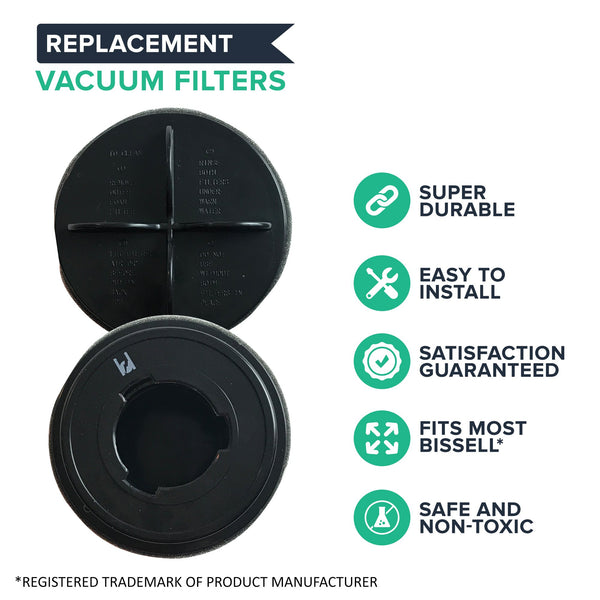 2pk Replacement HEPA Style & Foam Filters Styles 9, 10 & 12, Fits Bissell Cleanview & More, Compatible with Part 32R9, 32065, 203-1183 & 203-1464