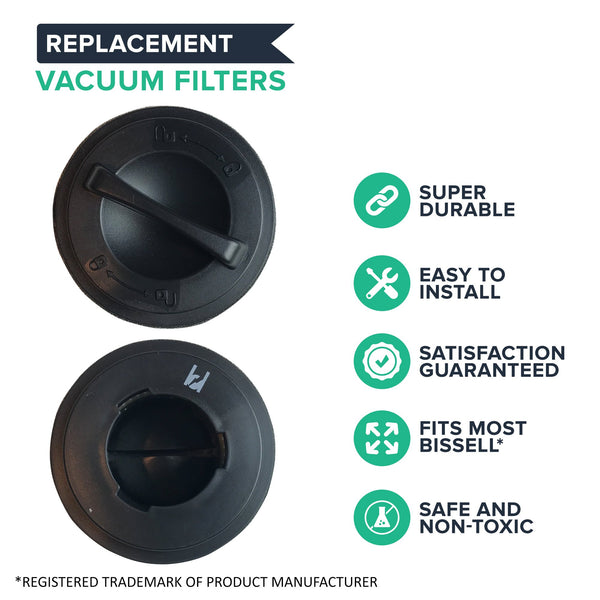 Think Crucial Replacement Air Filters Compatible With Bissell Vacuum Cleaner Models - Easy Vac 23T7, 23T74, 23T7E, 23T7F, 23T7G - Part #203-7593 - Bulk Inner Outer Filter Parts (4 Pack)