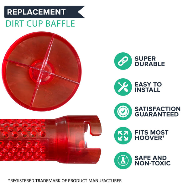 Replacement Dirt Cup Baffle Fits Hoover Linx Platinum Cordless Stick Vacuums, Part # 517758001 & 517758003, Fits Model BH50010 & BH50015
