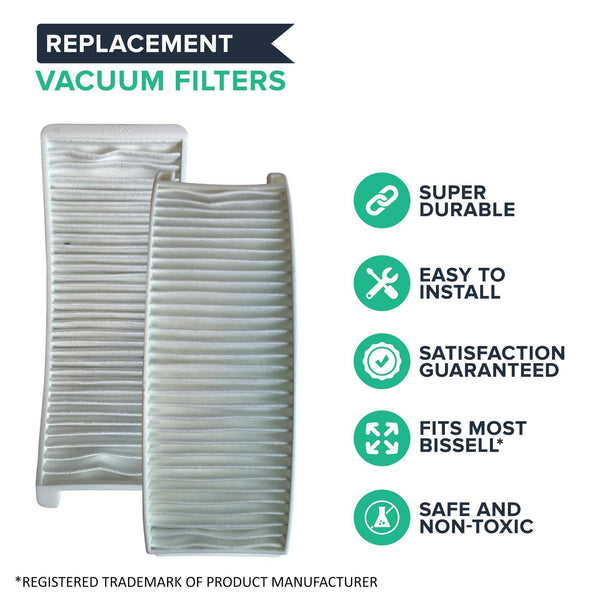 Think Crucial Replacement Air Filter - Compatible with Bissell Style 12 - HEPA Style Filter Parts For PowerForce Bagless Models 6594, 6594F - Pair with Part #203-1402 and 203-8037