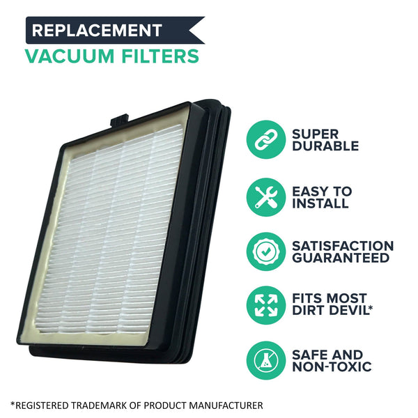 Crucial Vacuum Replacement Vacuum Filter Compatible With Dirt Devil Vacs - Part F45 - Fits Models Pets Canister SD40000, EZ Lite Canister SD40010, Parts 2KQ0107000 2-KQ0107-000 F45 F-45