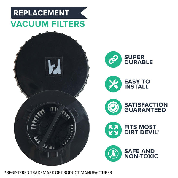 2pk Replacement F9 HEPA Style Filters, Fits Dirt Devil, Compatible with Part 2DJ0360000 & 3DJ0360000