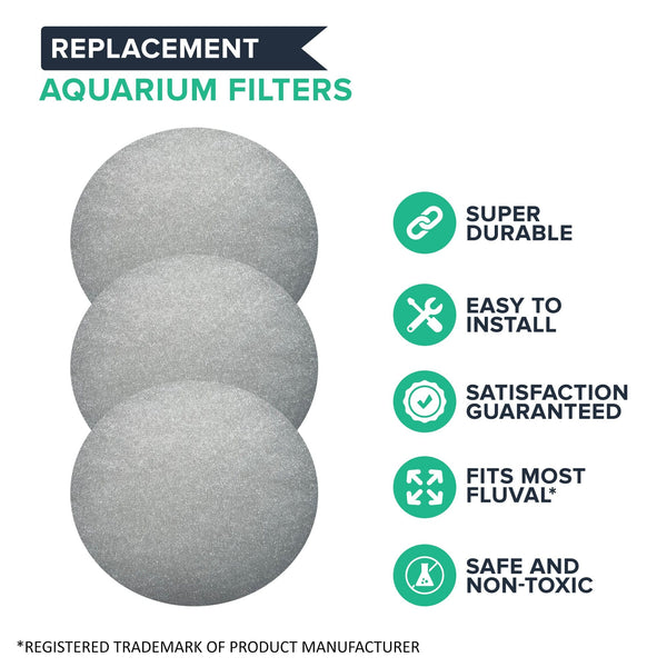 Replacement Aquarium Water Polishing Filter Pads - Compatible with Fluval FX4, FX5 & FX6