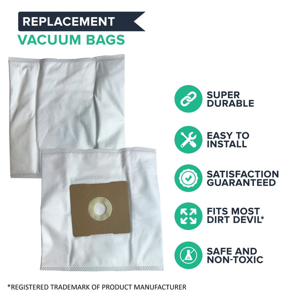 Replacement AC Bags, Fits Dirt Devil, Compatible with Part 304325001 & AD10035