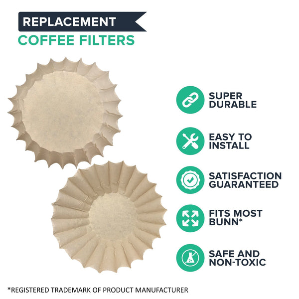 400PK Compatible Replacement Unbleached Paper Coffee Filters Bunn 12 Cup Commercial Coffee Brewers, Compatible with M5002 & 20115.0000