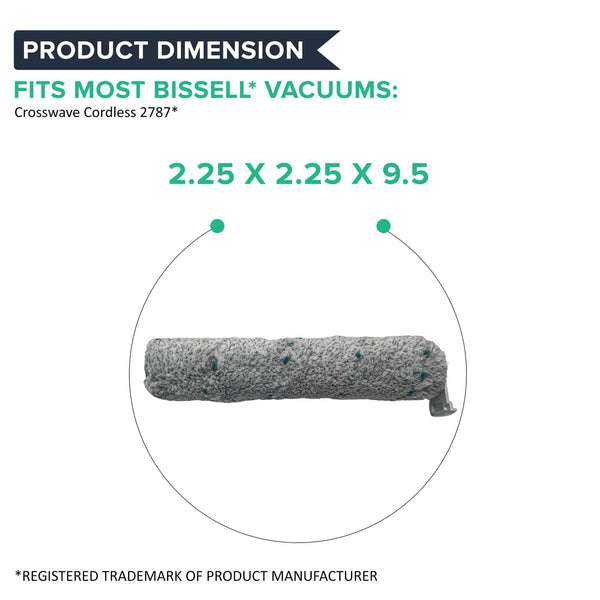 Replacement Multi-Surface Brush Roll, Made to Fit Bissell CrossWave Cordless Max, Compare to Part # 2787