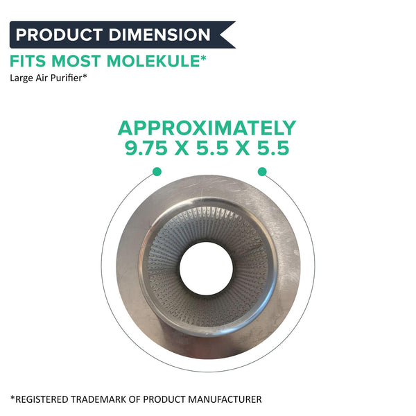 Think Crucial Replacement HEPA Style Pre Filter And Post-Filter Kit, Compatible with Gray Version 2.1 Designed to Fit Molekule (TM) Air Cleaner Purifier Machine