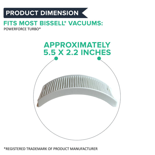 Think Crucial Replacement Air Filter - Compatible with Bissell Style 12 - HEPA Style Filter Parts For PowerForce Bagless Models 6594, 6594F - Pair with Part #203-1402 and 203-8037 - Available In Bulk (2 Pack)