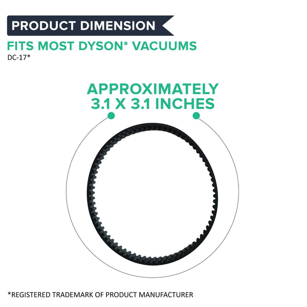10pk Replacement 8MM Vacuum Belts, Fits Dyson DC17, Compatible with Part 911710-01
