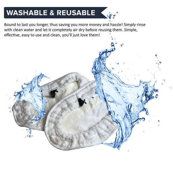 8pk Replacement Microfiber Steam Mop Pads, Fits Bissell Steam Mop, Compatible with Part 203-2158, 3255, 32525 & 42G3A