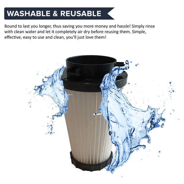 2pk Replacement F2 Filters, Fits Dirt Devil, Compatible with Part 3SFA11500X & 3-F5A115-00X