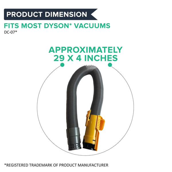 Replacement Yellow Hose, Fits Dyson DC07, Compatible with Part 904125-14, 904125-07 & 904125-51