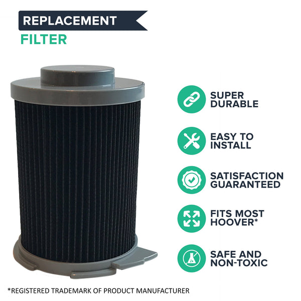 2pk Replacement Filters, Fits Hoover Windtunnel Bagless Canister, Washable & Reusable, Compatible with Part 59134033