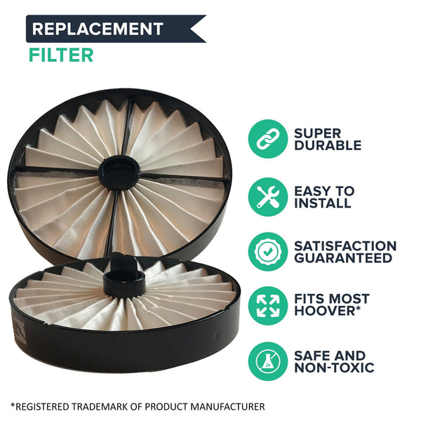 Replacement HEPA Style Exhaust Filter, Fits Hoover Windtunnel Bagless, Compatible with Part 59134050
