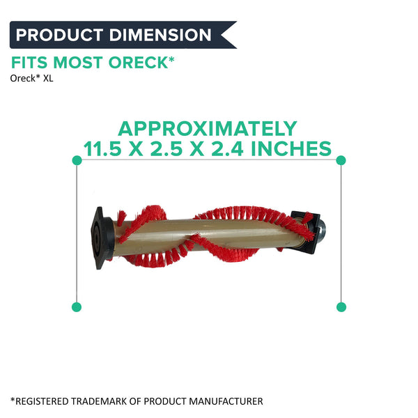 Replacement Roller Brush & 3 Belts, Fits XL Oreck, Compatible with Part 016-1152, 75202-01 & XL010-0604