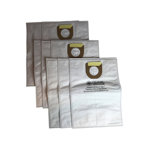 Crucial Vacuum Replacement Vac Bags - Compatible With Hoover Part # 4010100Y, 4010801Y, 43655082 - Hoover Type Y Cloth Bags Fit Windtunnel Upright Vacs - Use Bag, Filter For Home