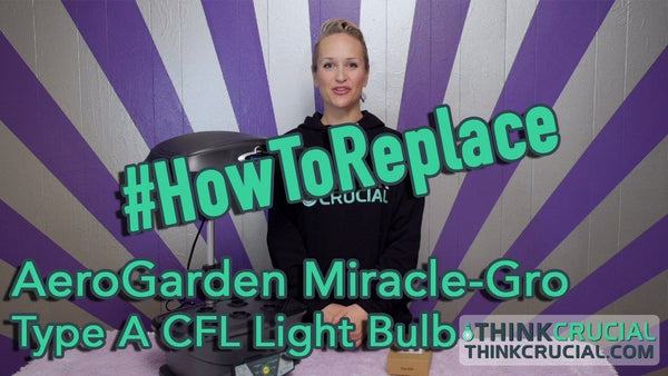 2pk Replacement Type A CFL Light Bulbs, Fits Miracle-Gro AeroGarden, Compatible with Part 100633